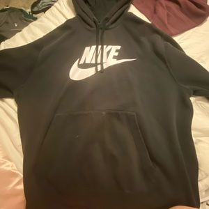 black nike hoodie. size L